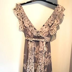 Hale Bob designer silk midi dress